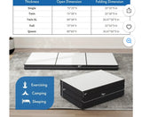 3-Inch Tri-Fold Memory Foam Folding Mattress Topper Portable Bed