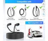 21FT EV Charging Extension Cable 50A 240V NACS Compatible Heavy Duty