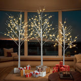 Lighted Decorative Outdoor Trees with Interchangeable Seasonal Decorations 6ft, 5ft , 4ft tree set