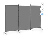 3 Panel Folding Room Divider Privacy Screen 6ft Tall Freestanding