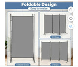 3 Panel Folding Room Divider Privacy Screen 6ft Tall Freestanding