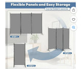 3 Panel Folding Room Divider Privacy Screen 6ft Tall Freestanding