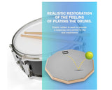 12” Drum Practice Pad Set w/ Sticks & Carry Bag Double-Sided