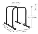 Adjustable Dip Bar Station Fitness Parallel Bars Home Gym Strength Trainer-Missing Safety Bar
