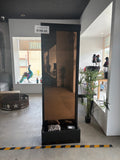 72” Bronze Mirror Fountain Floor Standing Water Feature w/ Base Den