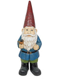 4FT Tall Outdoor Garden Gnome Statue – 48” Yard Décor (Cracked Foot)
