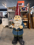 4FT Tall Outdoor Garden Gnome Statue – 48” Yard Décor (Cracked Foot)