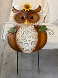 26” Metal Owl Garden Stake Decorative Outdoor Yard Art