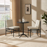 Odelia dining chair in pearl white bouclé – lifestyle room view