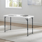 Mainstays white 4 ft adjustable height folding table
