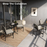 Odelia indoor/outdoor counter stool in beige – matching collection pieces