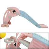 3-in-1 toddler slide with basketball hoop – pink, basketball hoop detail