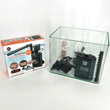 UP Aqua D-761 mini internal aquarium filter – shown beside a small glass tank