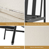Odelia dining chair in pearl white bouclé – feature highlights