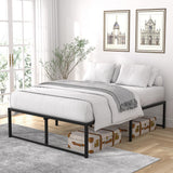 Queen 14-inch metal platform bed frame – image 58