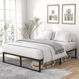14-inch steel slat platform bed frame – detail view