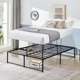 Queen 14-inch metal platform bed frame – image 55