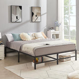 Queen 14-inch metal platform bed frame – image 48