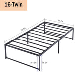 Queen 14-inch metal platform bed frame – image 37