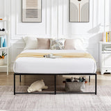 Queen 14-inch metal platform bed frame – image 53