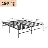 Queen 14-inch metal platform bed frame – image 71