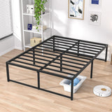 Queen 14-inch metal platform bed frame – image 60