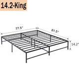 Queen 14-inch metal platform bed frame – image 19