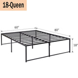 Queen 14-inch metal platform bed frame – image 59