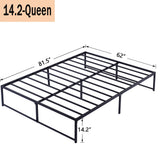 Queen 14-inch metal platform bed frame – image 11