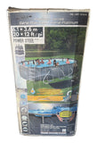 Bestway Platinum Series Power Steel 20 x 12 ft x 48 in oval above ground pool set – real photo of the box we have, shrink-wrapped, on white