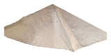 10' x 13' rectangular aluminum cantilever offset patio umbrella, light gray canopy – real photo of this umbrella, open canopy, on white
