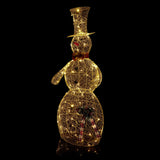 Alpine CIM219XL gold wire snowman lit with 100 warm white LEDs