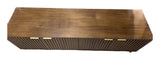 Bayside Furnishings Colin 72" accent console in walnut finish with fluted doors – real photo of this unit, top-down view, on white