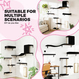 5-piece wall-mounted cat shelves set – black, layout ideas for different rooms
