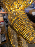 Alpine DXP110 gold reindeer stag – close-up of head and gold foil-wrapped rope weave with warm white LEDs