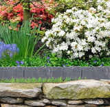 Garden Landscape Edging Border Gray Stones Effect Fence Lawn Palisade set of 20