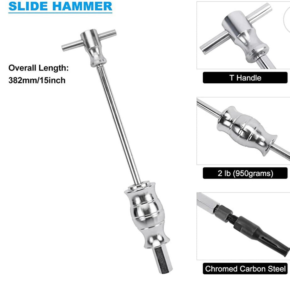 5pcs Blind Inner Bearing Puller Hole Pilot Bearing Gear Puller Slide Hammer Puller Set