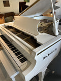 Wm. Knabe & Co. white grand piano – straight-on front view