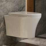 Los Flexi Belen elongated wall hung toilet – front view on white