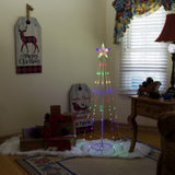 Alpine LUC141S-MC 48" LED Christmas tree – lit in a living room