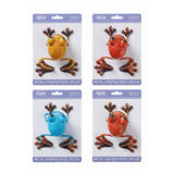 Alpine metal garden frog décor – four color assortment, product photo