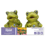 Alpine ceramic frog with beaded flower belly – two designs (stock photo, designs may vary)