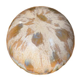 Alpine tan and cream drip glaze ceramic gazing globe – real photo, second angle