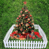 Garden Fence White Plastic Christmas Tree Fence Wedding Party Decorative Fence Miniature Indoor Garden Border Grass Lawn Edge Fence-8 Pcs (Small)
