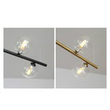 Modern Design 6-Light Linear Bubble Chandelier for Kitchen Island/Long Dining Table