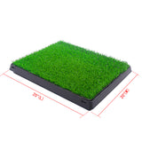 Puppy Pet Potty Training Pad Grass Toilet Trainer Tray Portable Dog Bathroom Mat with retractable collect box Indoor Outdoor