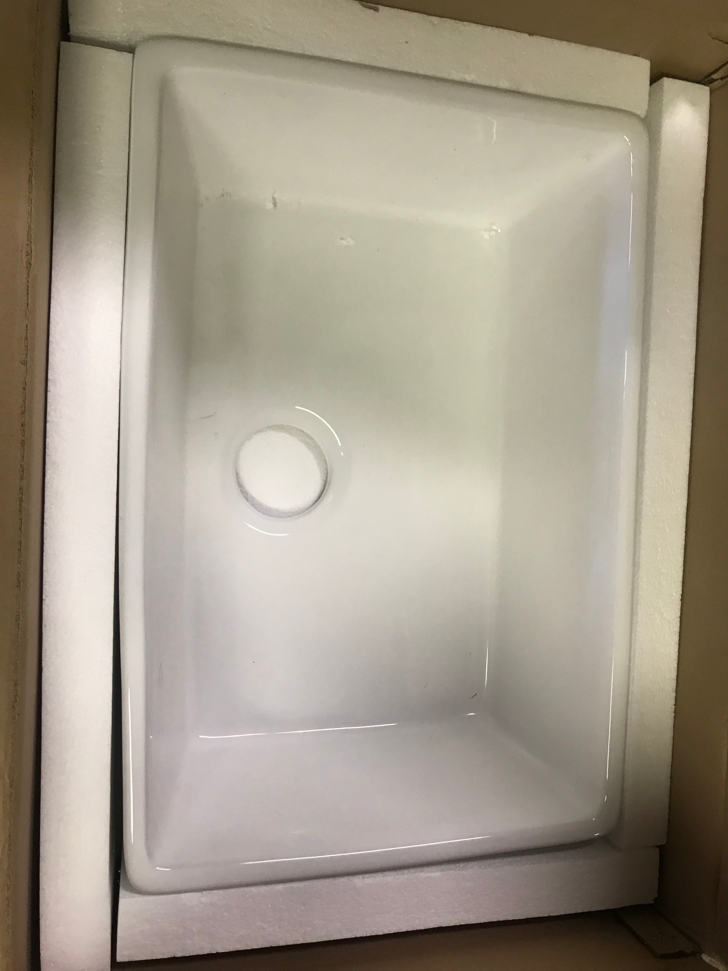 Bathroom sink White Ceramic Drop-In or Undermount Rectangular Modern Bathroom Sink Drain Included (23.75-in x 16-in)