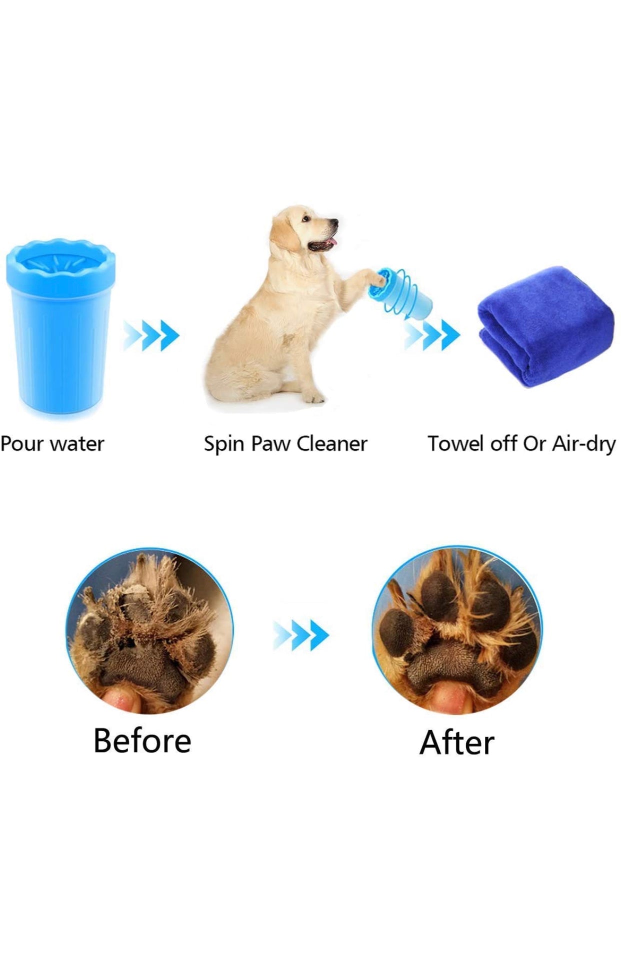 Dog Paw Cleaner, Silicone Outdoor Portable Convenient