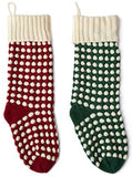 Stockings for Christmas Decorations, Red and Green, 18 Inch