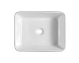 Bathroom sink White Ceramic Drop-In or Undermount Rectangular Modern Bathroom Sink Drain Included (23.75-in x 16-in)